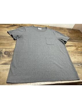 Taylor Stitch Plain Pocket T-Shirt Men's 44 XL Gray Cotton Blend Short Sleeve